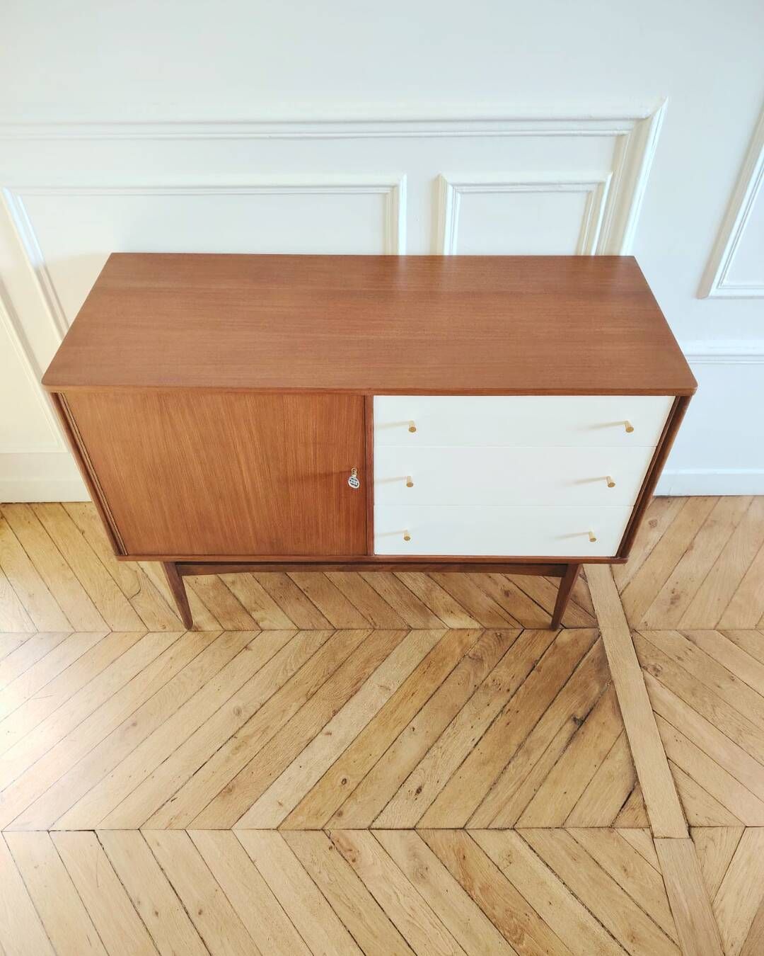 Renovated vintage buffet/enfilade, Scandinavian style, 1960s.