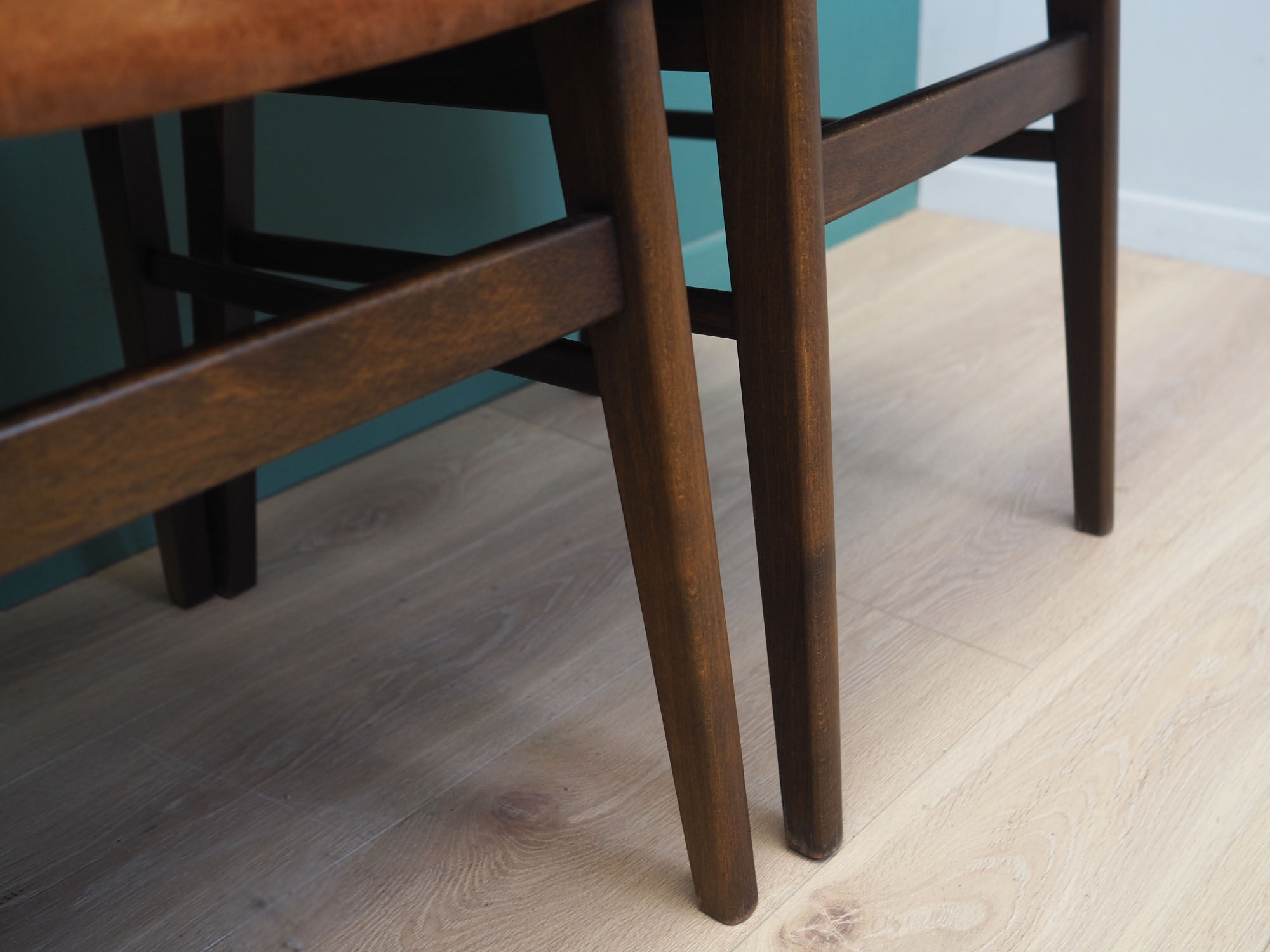 Ensemble de six chaises en hêtre, design danois, années 60, production: Danemark