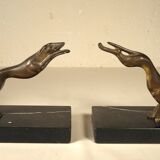 Serre - livres art deco bronze sur marbre