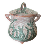 Vallauris varnished earthenware pot candy box