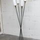 Floor lamp by René Mathieu for Maison Lunel 1950, brass and opaline.