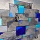 Contemporary abstract painting hand-painted using mixed media