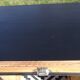 Restored antique pine desk, 9 drawers