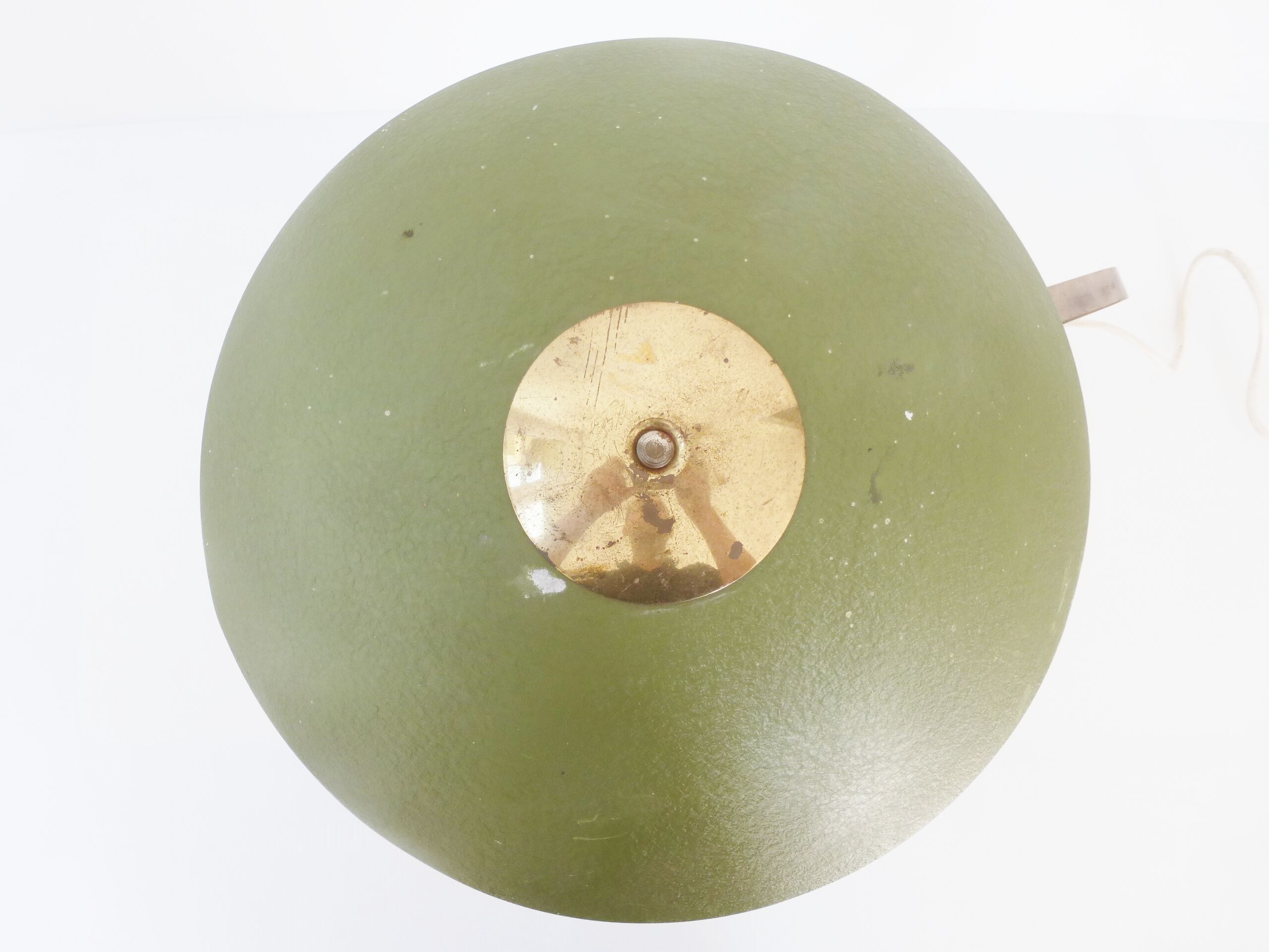 Important khaki saucer 1950 vintage 50's rockabilly desk lamp desk lamp