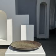 Plat en céramique vert indonésien D:26,5