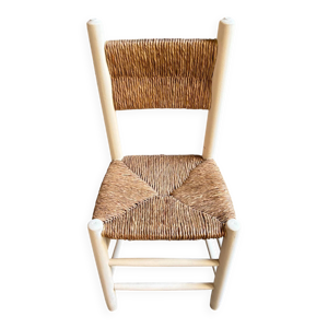 Chaise en bois écru