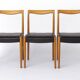 Ensemble de 6 chaises de salle à manger vintage Lübke des années 1970 en Allemagne, en bois de hêtre du milieu du siècle.