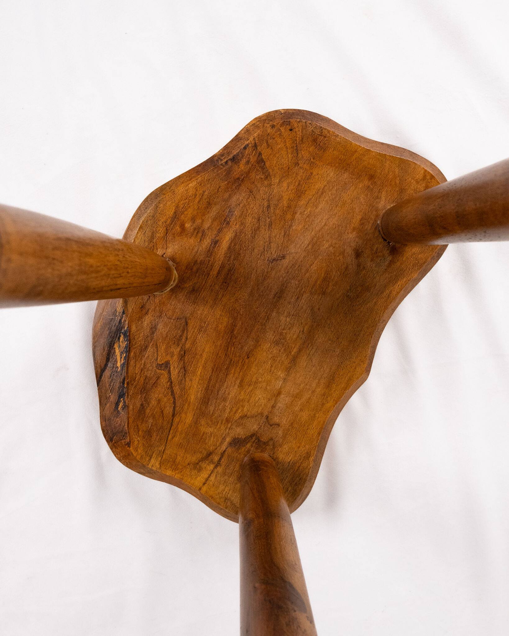 Tripod stool in free form, Brittany, 1950s