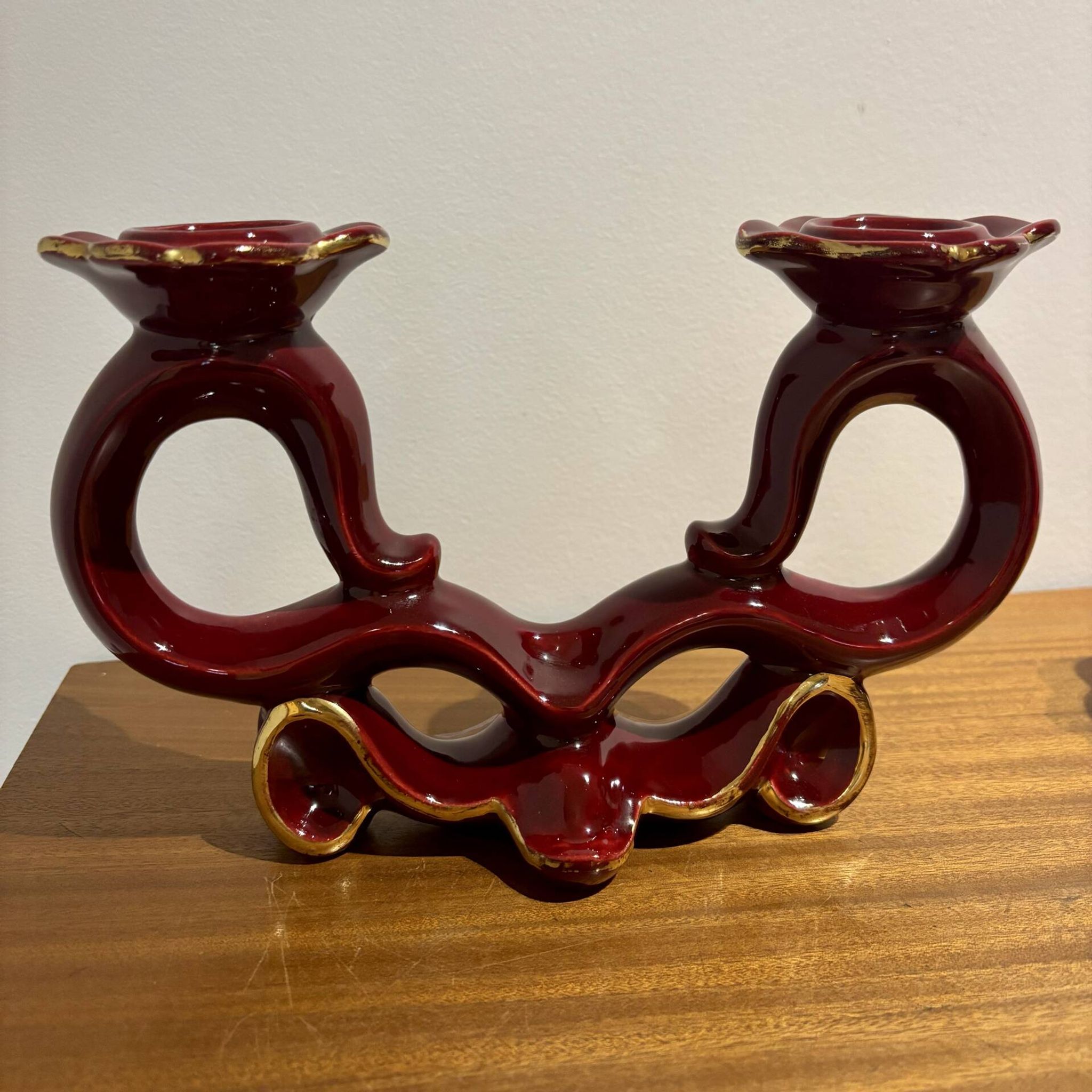 Paire de bougroirs en ceramique S.R Bonome