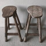 Pair of rustic high stools