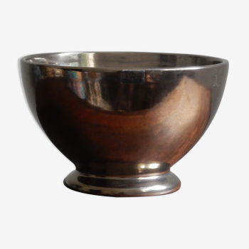 Saladier Royal Boch en céramique couleur bronze