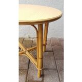 Rattan side table