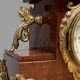 Large Napoleon III fireplace garniture in red marble and patinated regulus signed Guillemin – clock & candelabras 19th century