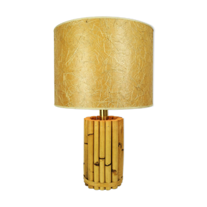 Lampe à poser en bambou,