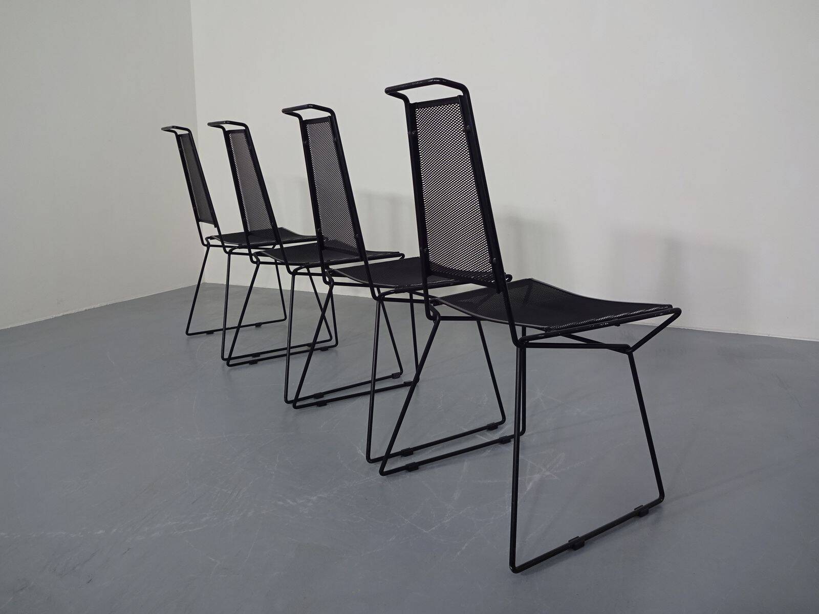 Metal Chairs by Rolf Rahmlow, 1980s, Set of 4