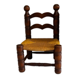Pair of low oak chairs