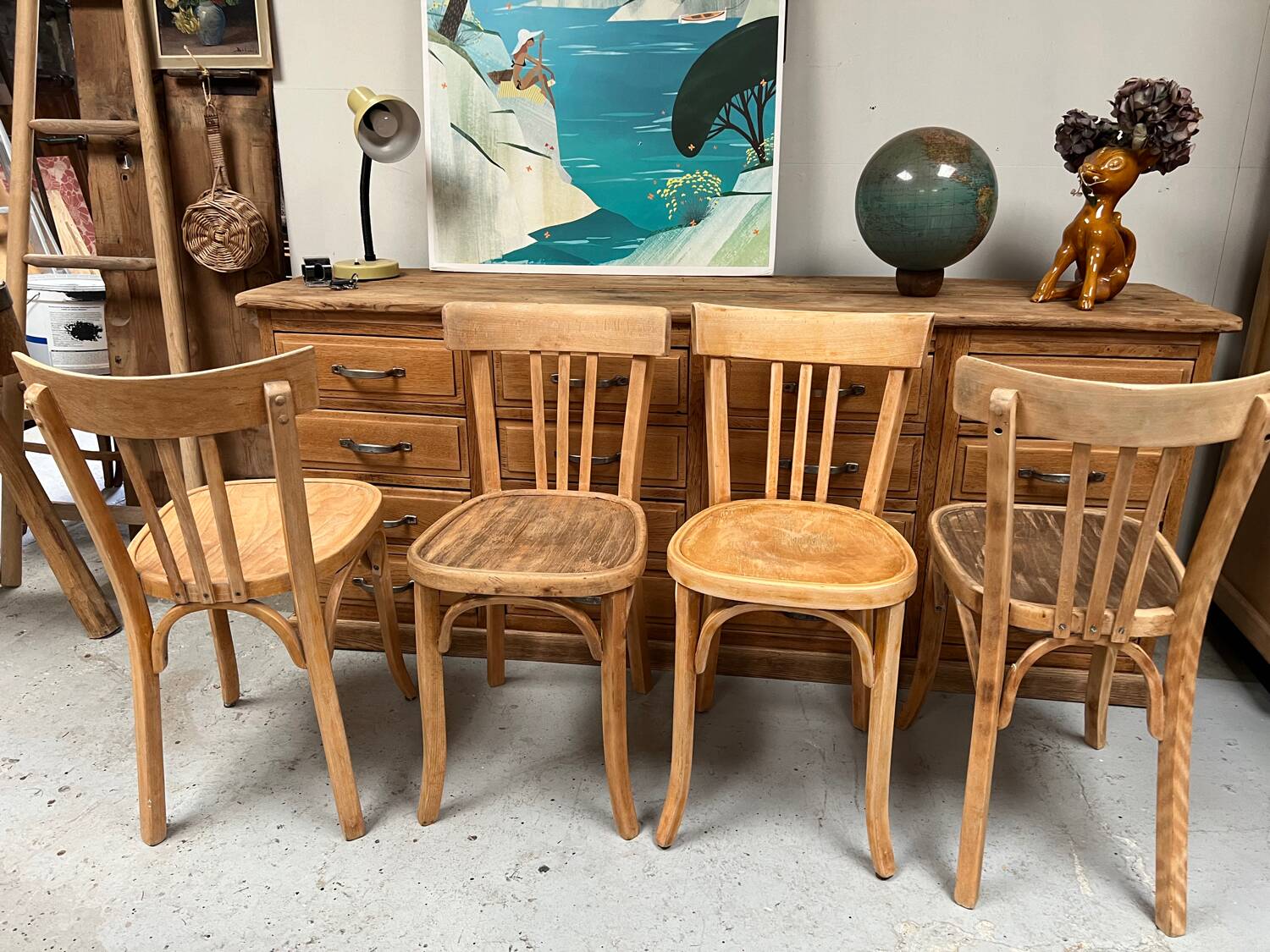Chaises bistrot Baumann anciennes