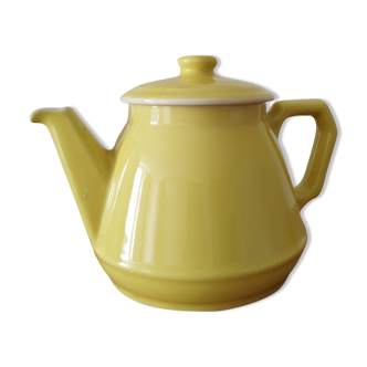 Vintage yellow ceramic teapot