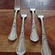 Christofle - 4 dessert forks silver-plated - Chrysanthèmes model