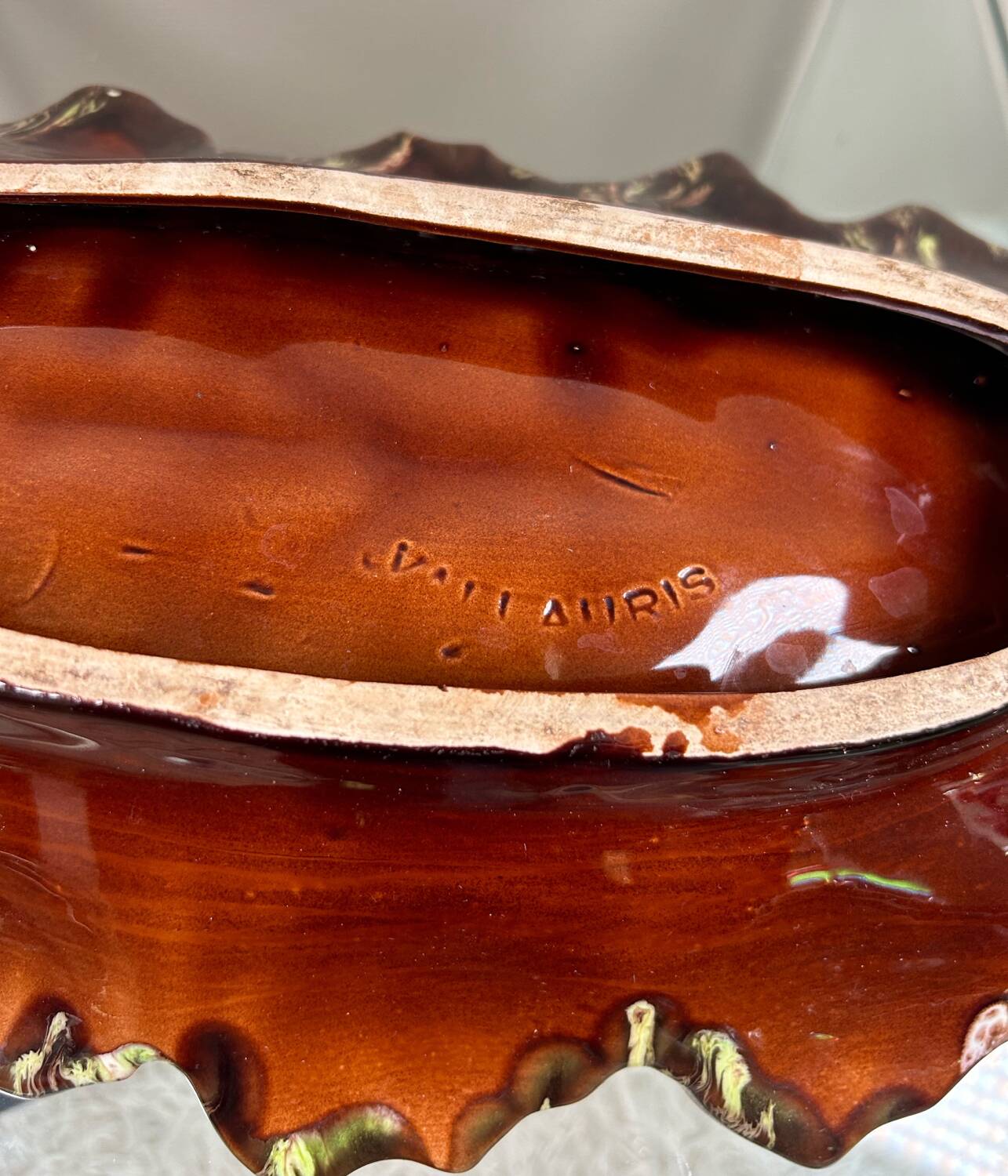 Large Vallauris ceramic bowl from the 60s