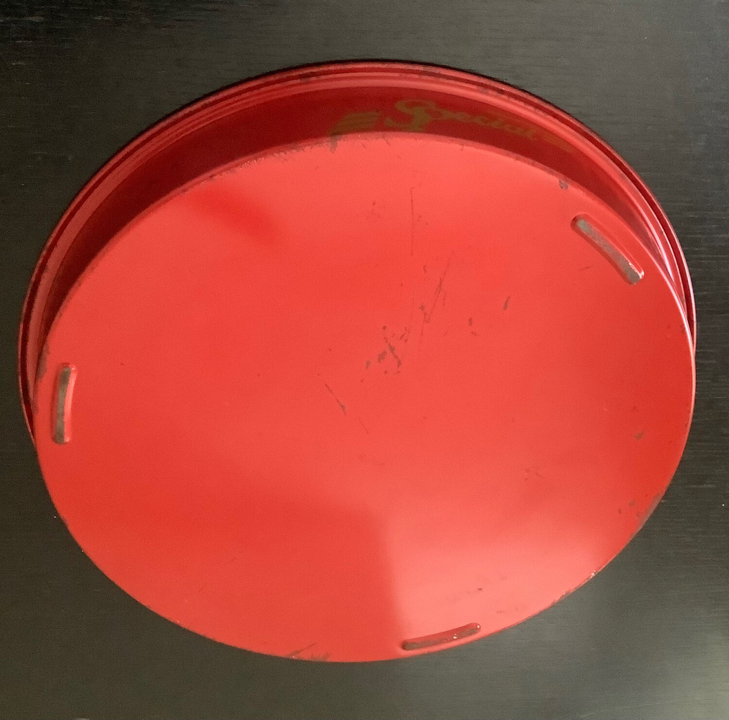 Advertising metal tray