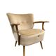 Vintage beige cocktail armchair / armchair / single armchair with armrests