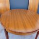 Vintage teak round table Scandinavian style with 2 extensions 1960s/70s