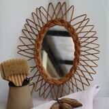 Wicker mirror