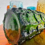 Large multicoloured glasses by Geoffrey Baxter from the 1960s.