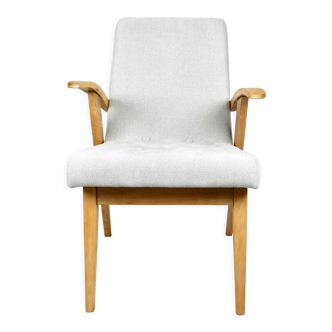 Fauteuil gris clair, années 1970