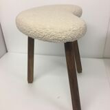 Painted beech tripod stool, contemporary