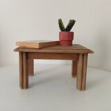 Small vintage oak plant stand stool