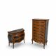 Wooden bedroom suite with inlays in mid-century Italian style, by Pacifici Prete, Rome.