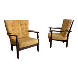 Paire de fauteuils Guillerme et Chambron modèle Petronille