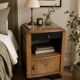 black Art Deco bedside table
