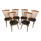 Set of 6 Baumann Menuet chairs, vintage, 1970s