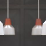 Vintage prismopal workshop pendant lights