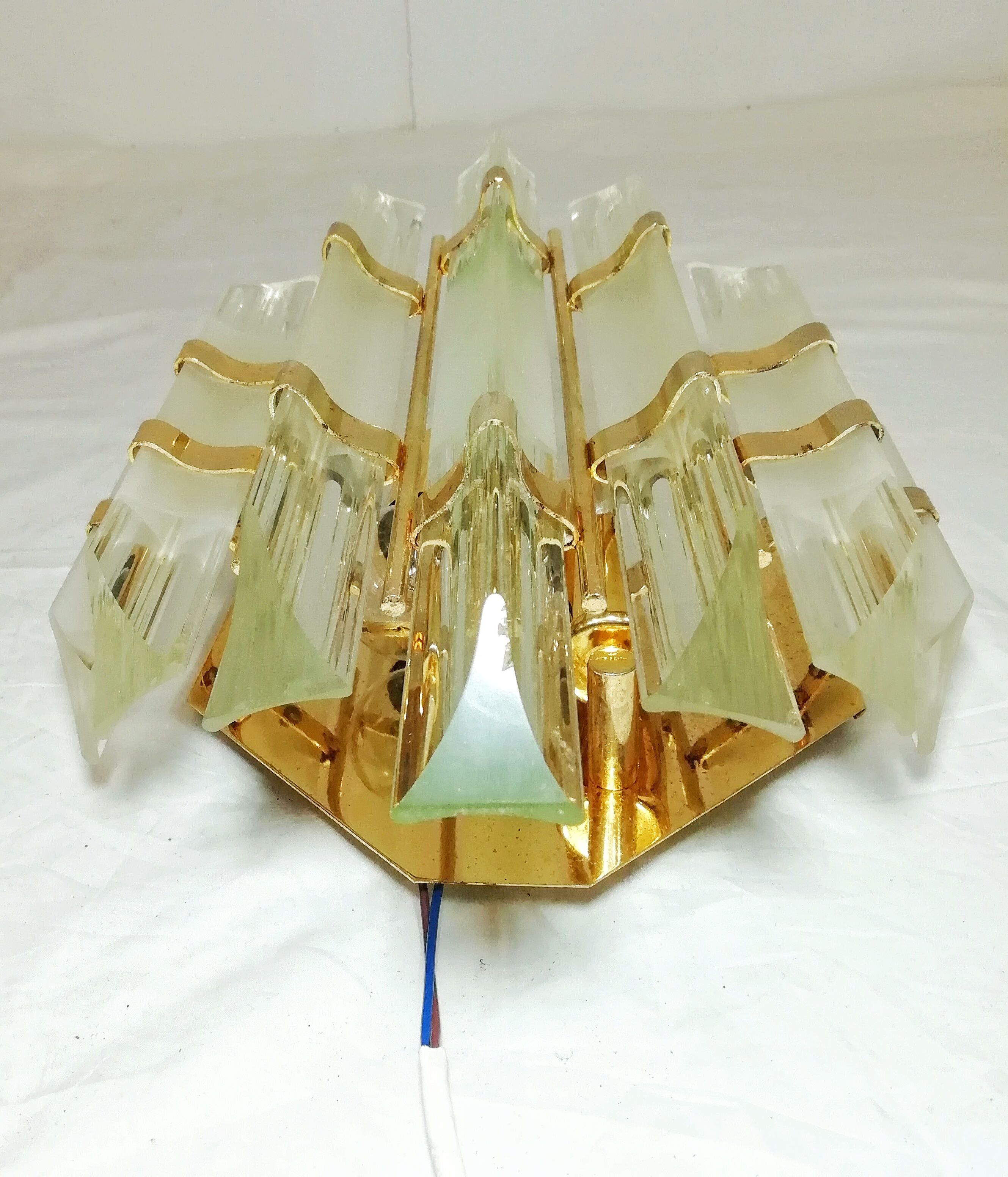 Glass wall sconce "Paolo Venini". 1970s