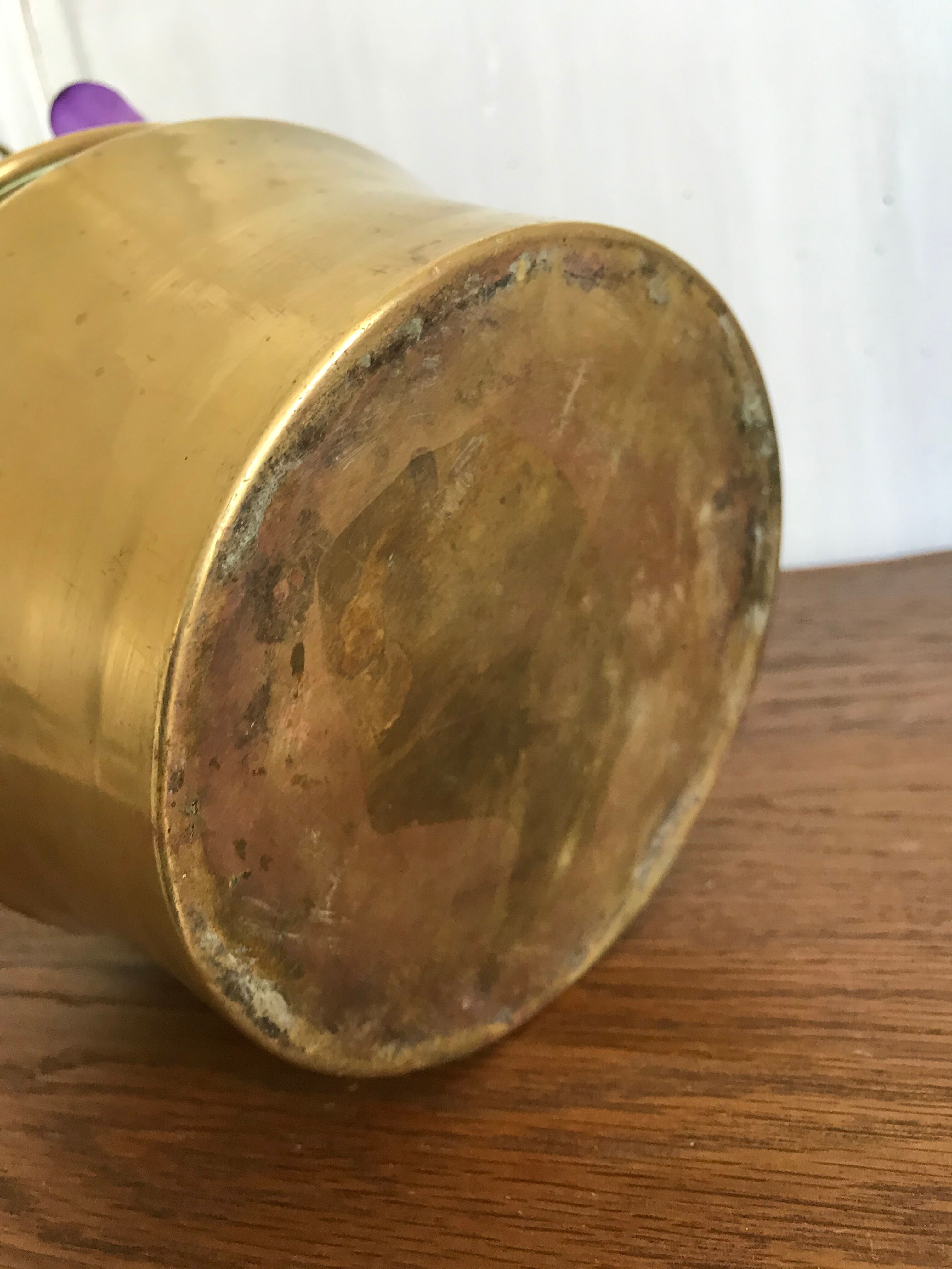 Cache-pot en laiton vintage