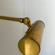 Pair of vintage adjustable wall lights, solid brass, France 1950