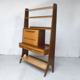 Bibliothèque secretaire pieds compas, 1960