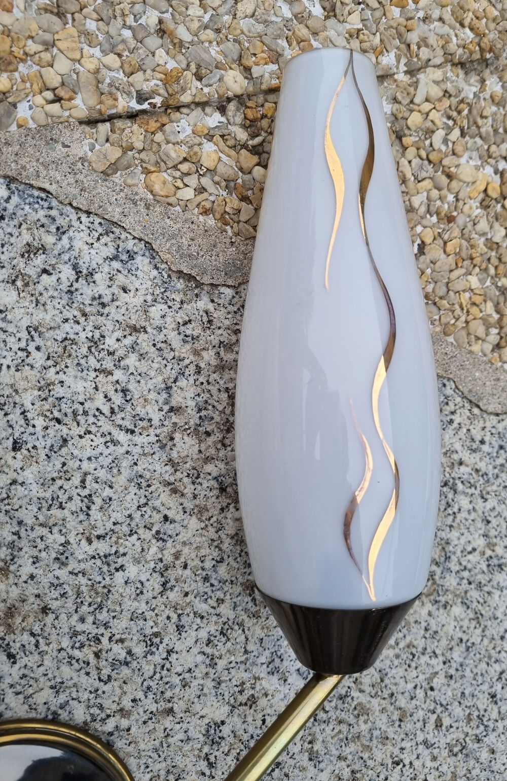 Pair of vintage double wall lamps, 50s.