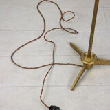 Minimal mid-century brass & marble lamp