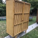 Vintage rattan cabinet