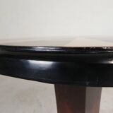 Art Deco style table with different types of inlaid wood