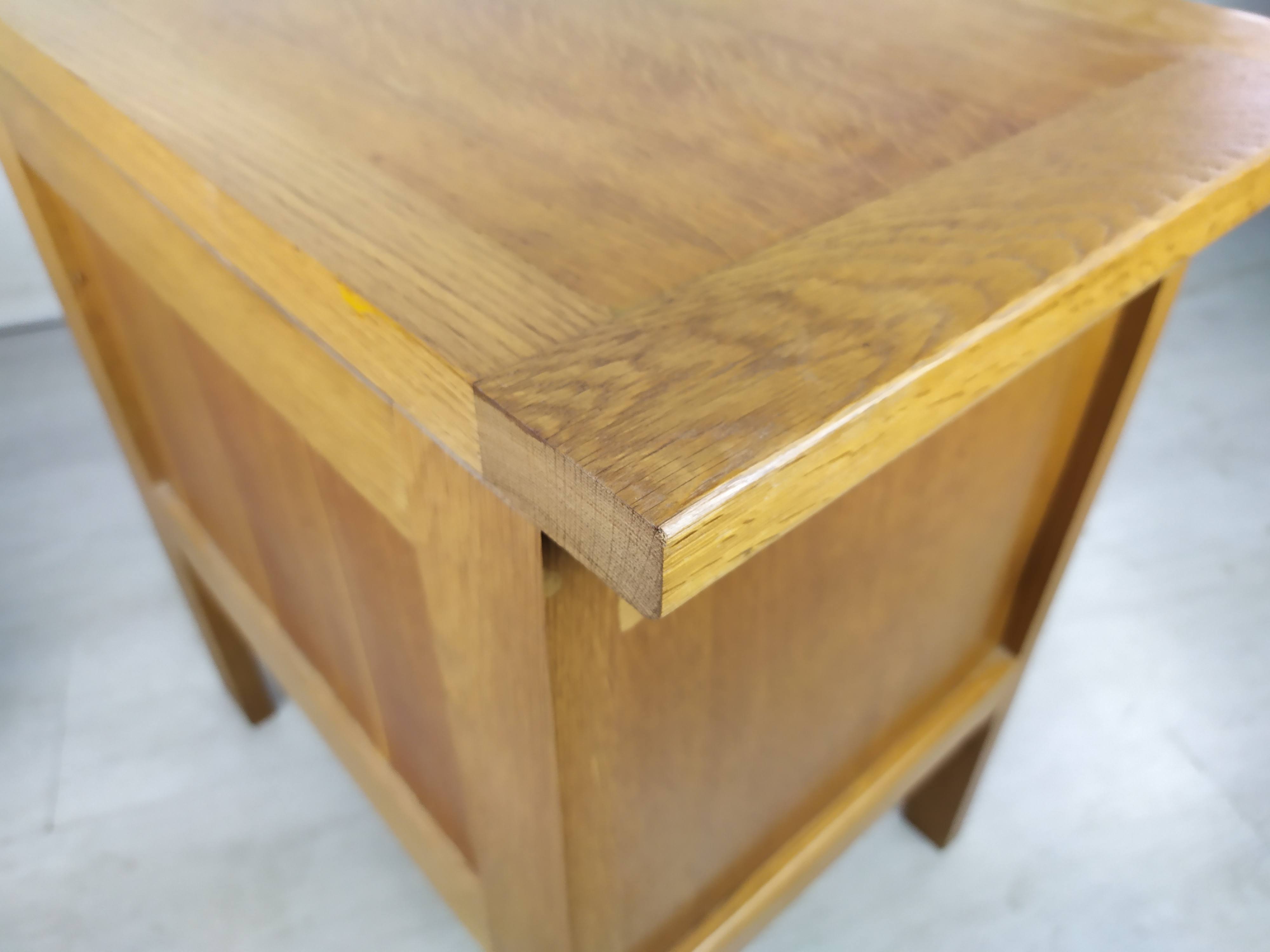 Vintage oak bedside tables