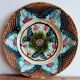 Majolica barbotine plate, French