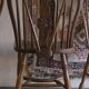 Set of 6 Windsor chairs with lyre back in solid oak, mid-century, 1960s.