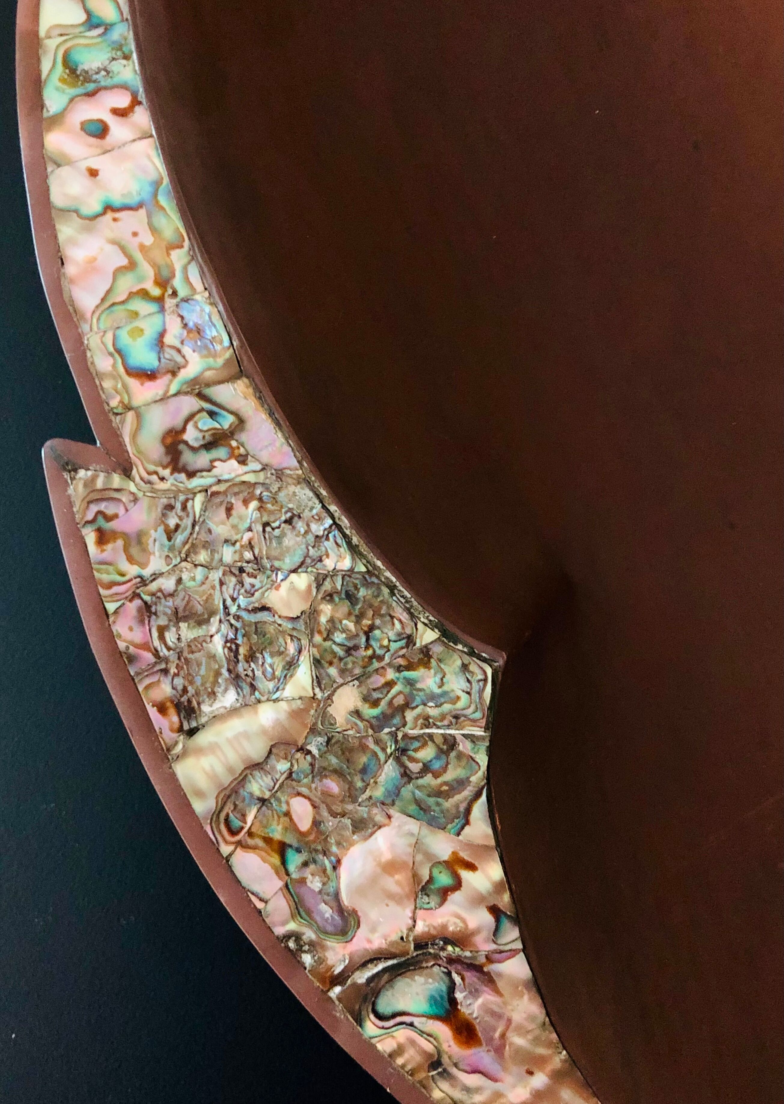 "Fish" cut in copper and mother-of-pearl by G. Espinosa, Mexico 60s