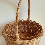 Set of 2 vintage rattan baskets